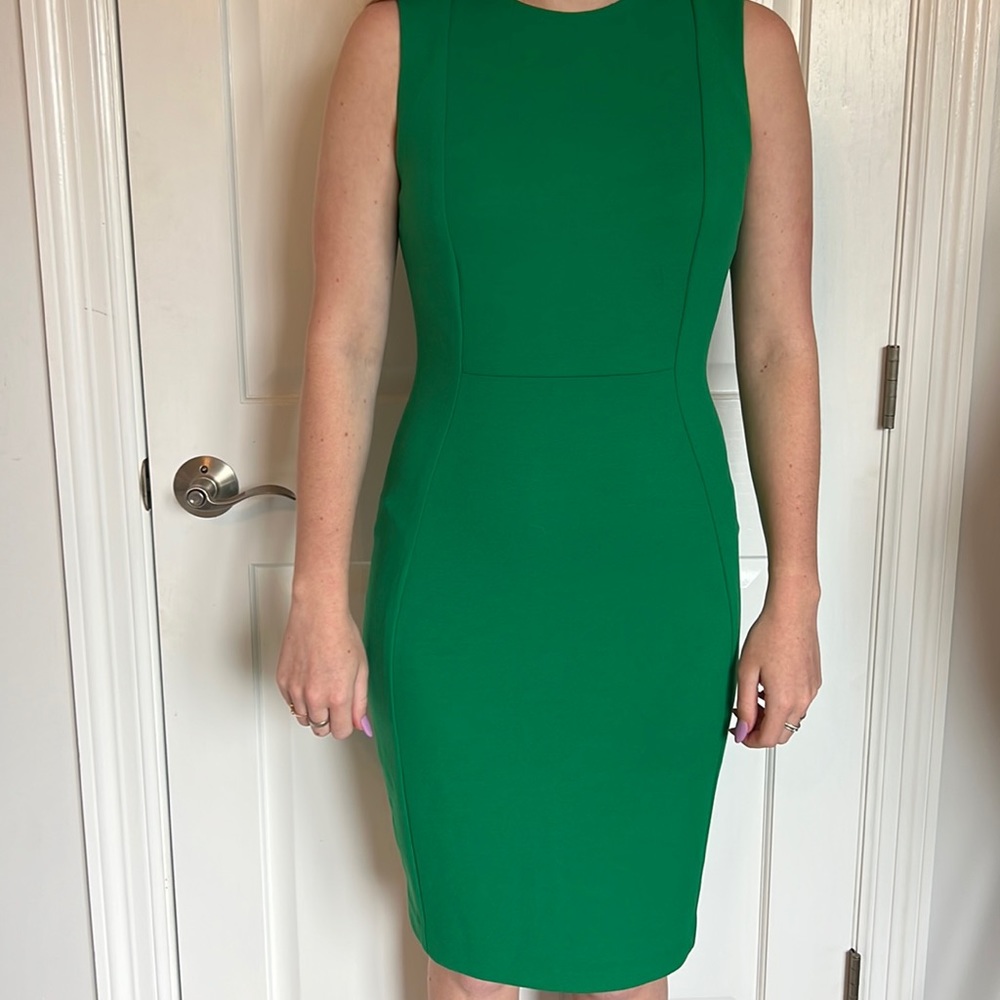 Green Midi length pencil dress